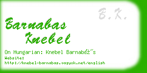 barnabas knebel business card